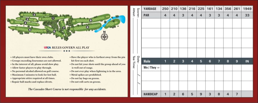 Short Course Scorecard